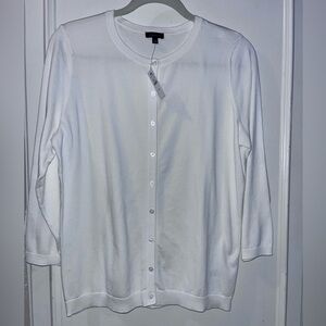 Talbots White Cardigan Sweater